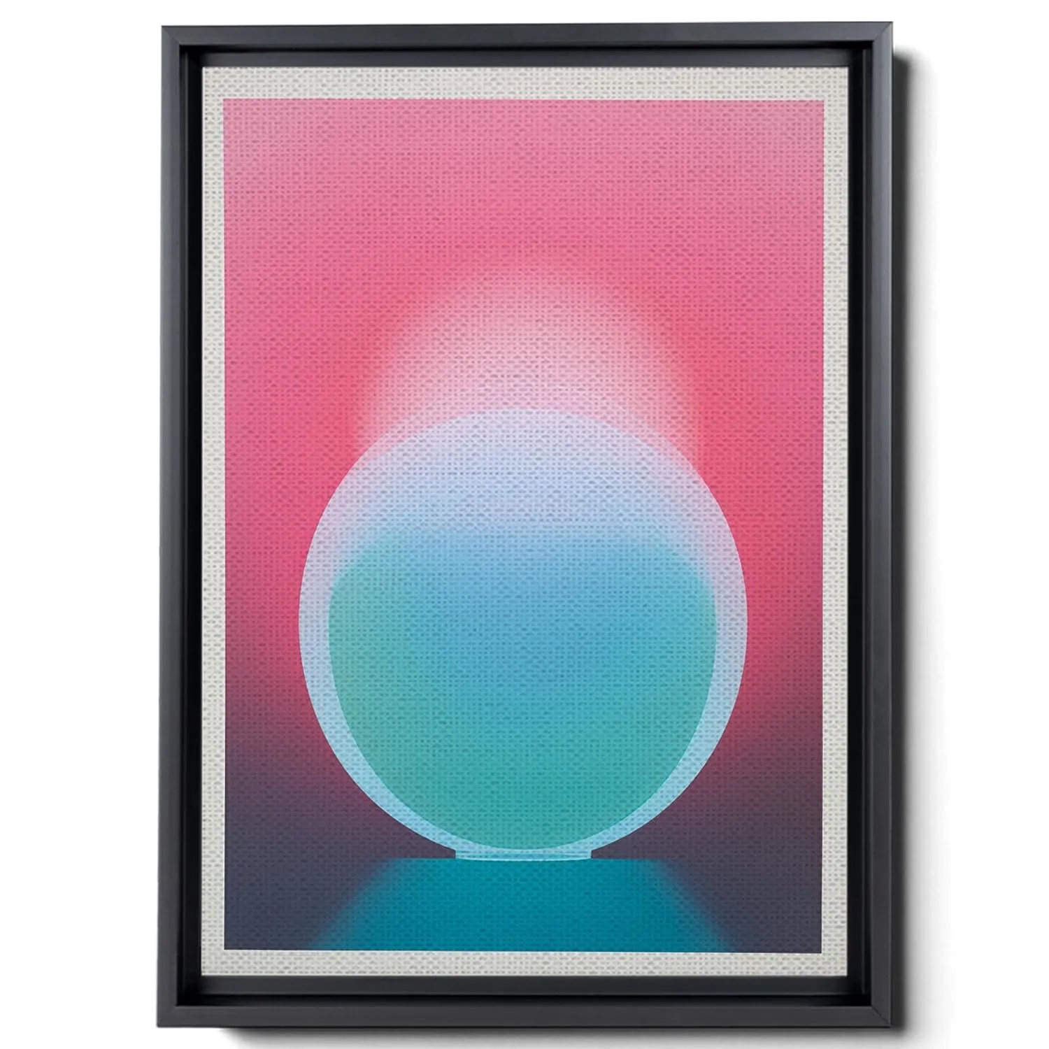 Pink And Blue Background With Light, Silk-Style Shapes, Subtle Color Variations, Pale Magenta And Pale Emerald, Canvas