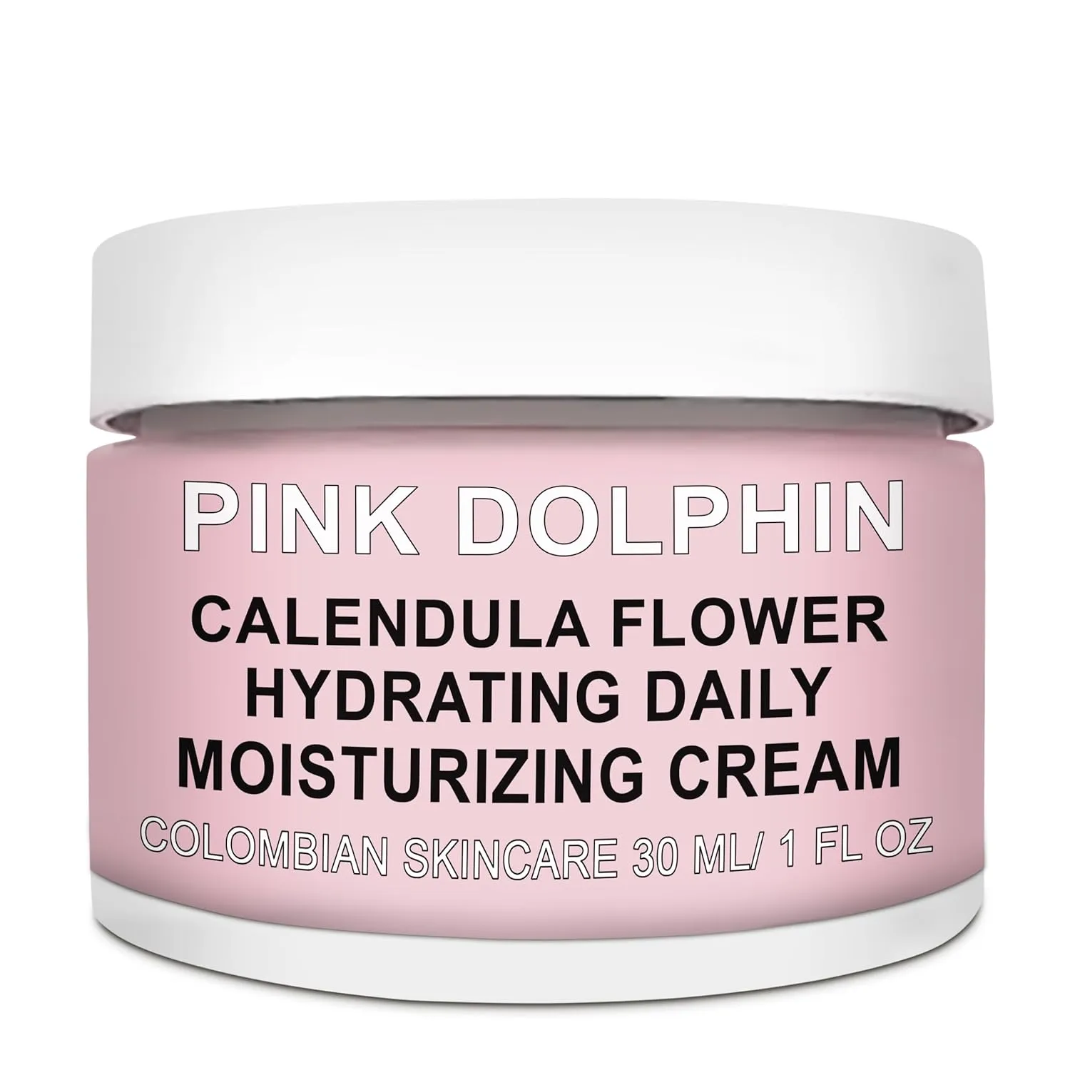 Pink Dolphin Calendula Cream Hydrating Daily Moisturizer - Natural Calendula Flowers Soothe Irritation & Promote Healing, Repairs & Rehydrates Dry Skin, Produces Collagen for ALL SKIN TYPES - 1oz