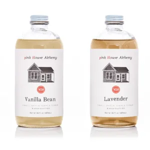 Pink House Alchemy Vanilla Bean and Lavender Syrup 16 OZ bottles