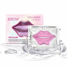 Pink Collagen Crystal Lip Mask, 12 pcs Moisture Rich Lip Patch, Moisturizers Collagen Lip Pads Great for Hydrating Skin, Keeps Lips Smooth and Soft