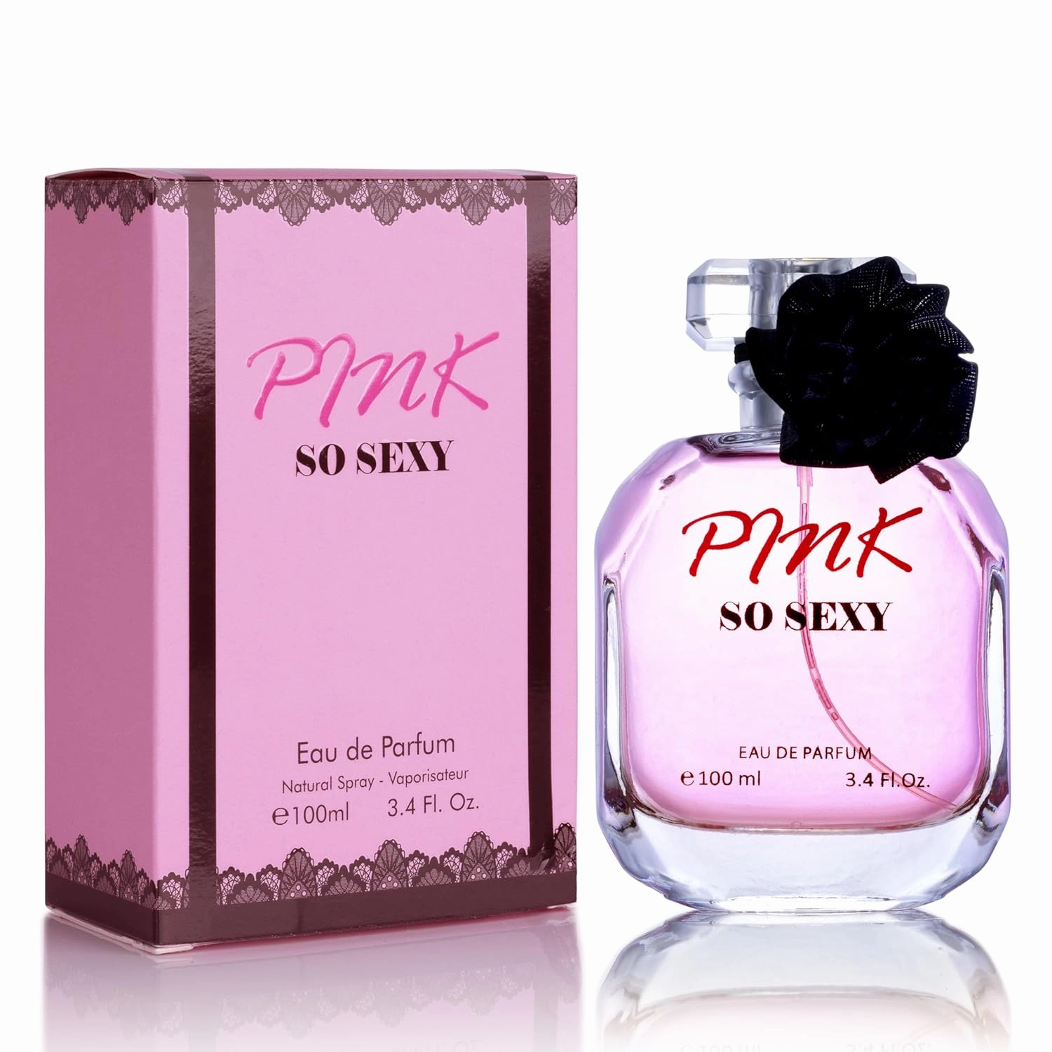 Pink So Sexy for Women Eau De Parfum - Floral Fruity Fragrance with Sugary Sweet Scent - Bergamot, Apple & Whipped Cream - Fresh, Sweet & Creamy - Luxurious Aroma in 100ml Bottle - Paraben Free