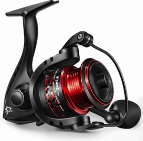 Piscifun Flame Spinning Reels, Lightweight 9 1BB Ultra Smooth Spinning Fishing Reels, 19.8LBs Max Drag, 2000, 3000, 4000, 5000 Series, Red & Blue