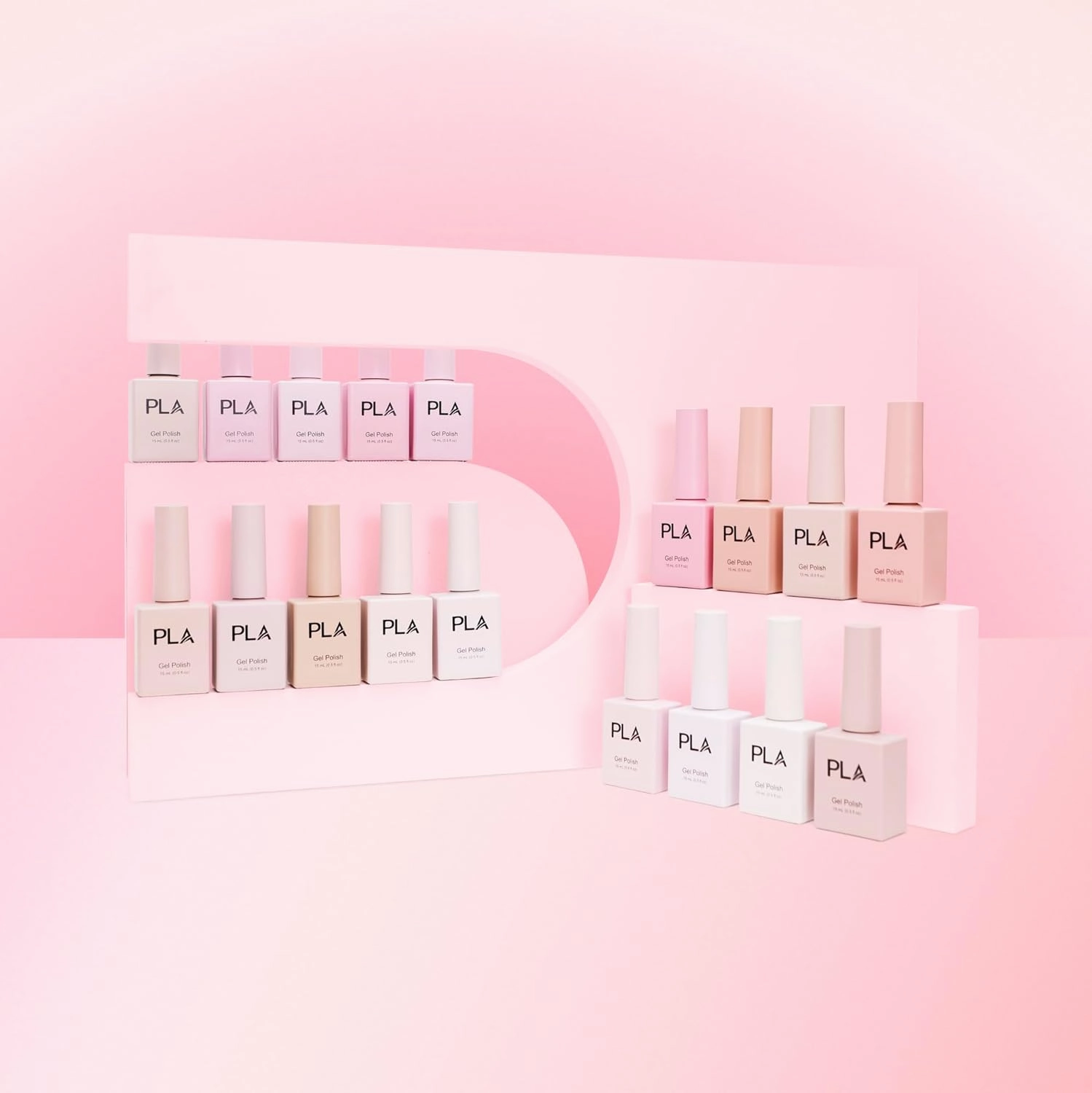 PLA Gel Nail Polish Fashionably Light Collection 18 Nail Colors Nude Gel Nail Polish Sheer Shades For Natural Looking Nails
