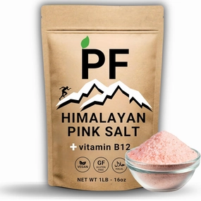 Planting Foods Himalayan Pink Salt with Vitamin B12 | 1lb – 16oz. Fine Grain | 100% Organic & Unrefined Kosher 100%, Vegan, Lab Tested | Unrefined Mineral Salt & Natural Electrolyte Boost