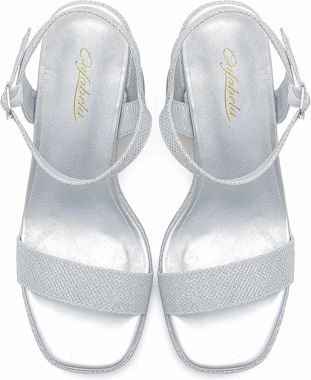 Platform Sandals Women Fashion Block Chunky Heeled Sandals Open Toe High Heels Evening Wedding Party Prom Dance Summer Ankle Strap Dress Shoes
