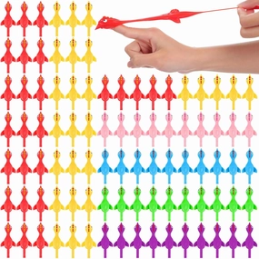 Poen 400 Pieces Slingshot Chicken Catapult Toy Flying Chicken Toy Rubber Chicken Slingshot Funny Stretchy Chicken Flingers Chicken Toy Activity for Children Birthday Party Favors, 6 Colors, 3.94 Inch