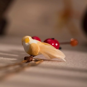 Pomegranate Bird Hairpin Chinese Hanfu and Style Hair Retro Flower with Metal Handmade Hair Clip Hair Accessories for Women Girls Long Hair (Pomegranate Bird)