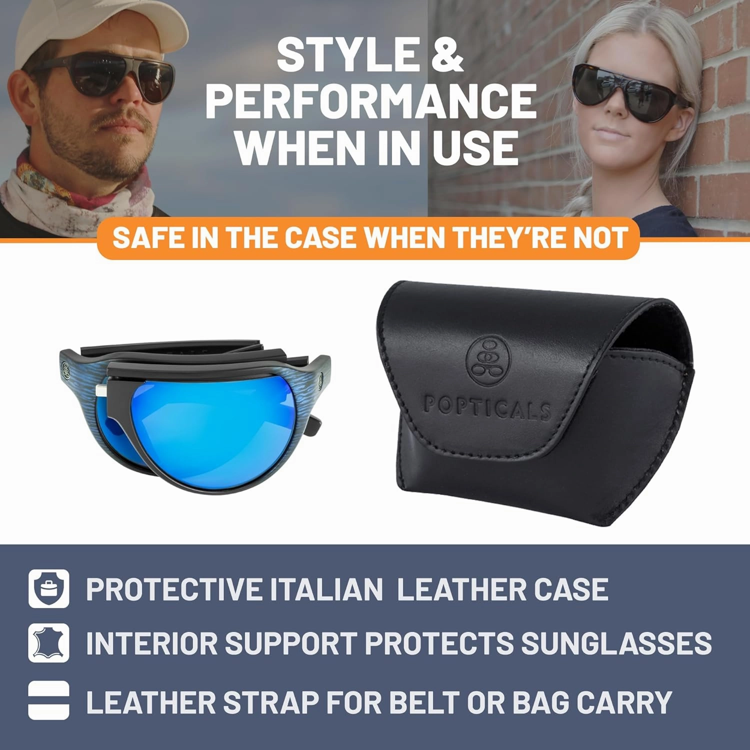PopAir Foldable and Oversized Aviator Sunglasses for Women and Men