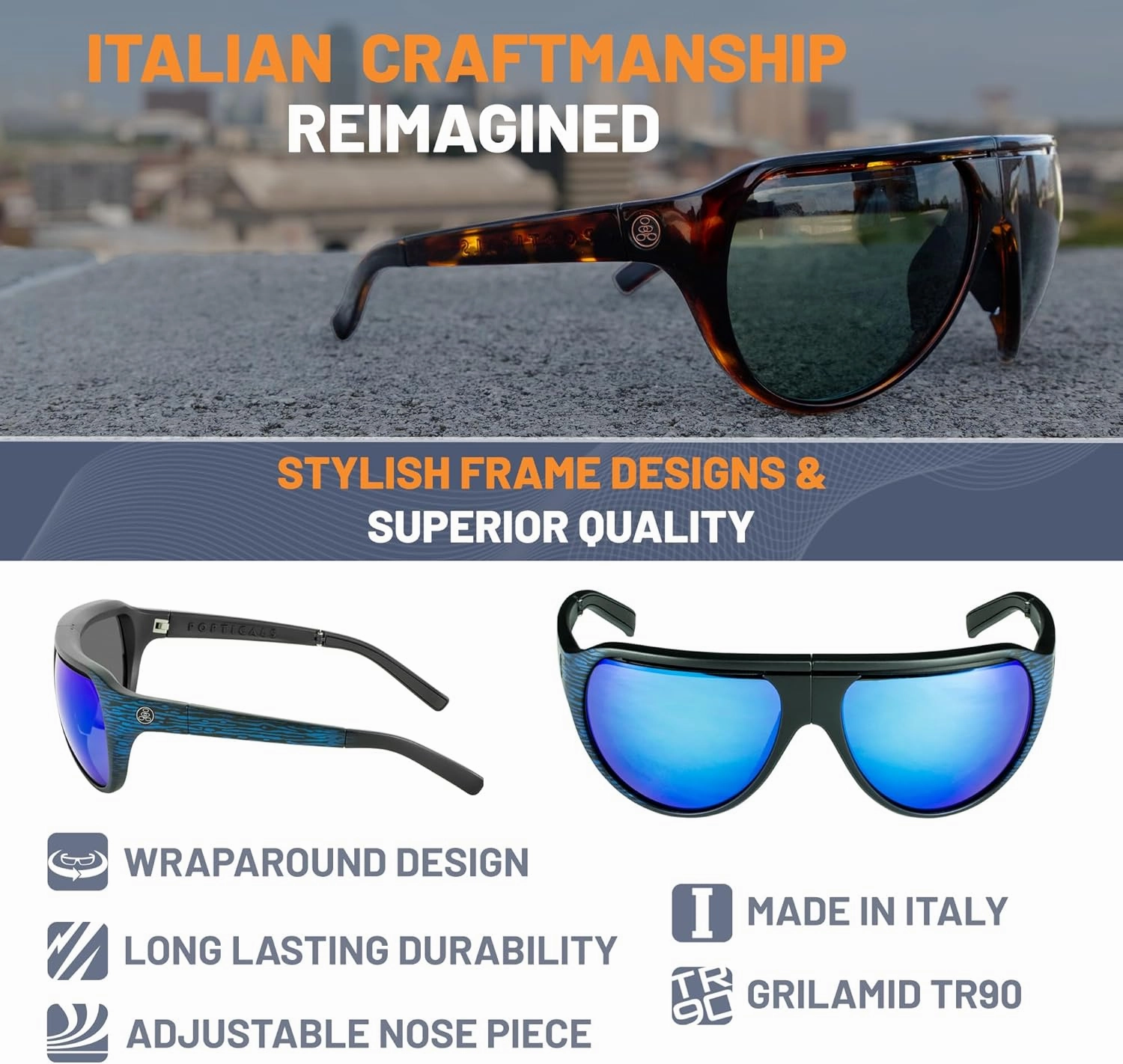 PopAir Foldable and Oversized Aviator Sunglasses for Women and Men