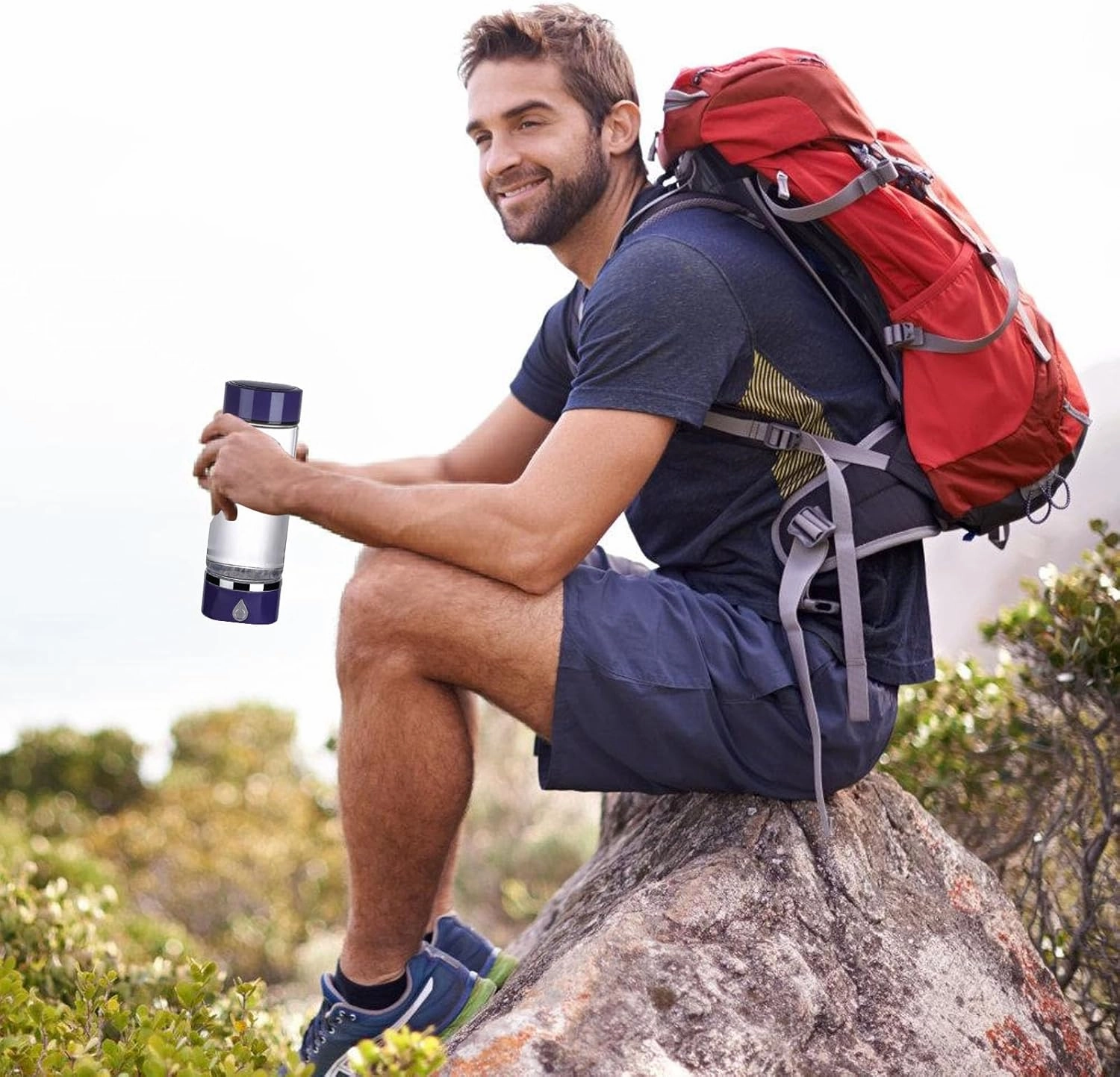 Portable Hydrogens Water Bottle For Health Individuals With Advanced Electrolysis Technology For Enhancing Hydrations