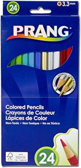 Prang Thick Core Colored Pencils, 3.3 Millimeter Cores, 7 Inch Length, Assorted Colors (22240) (Pack of 24, 576 Count Total)