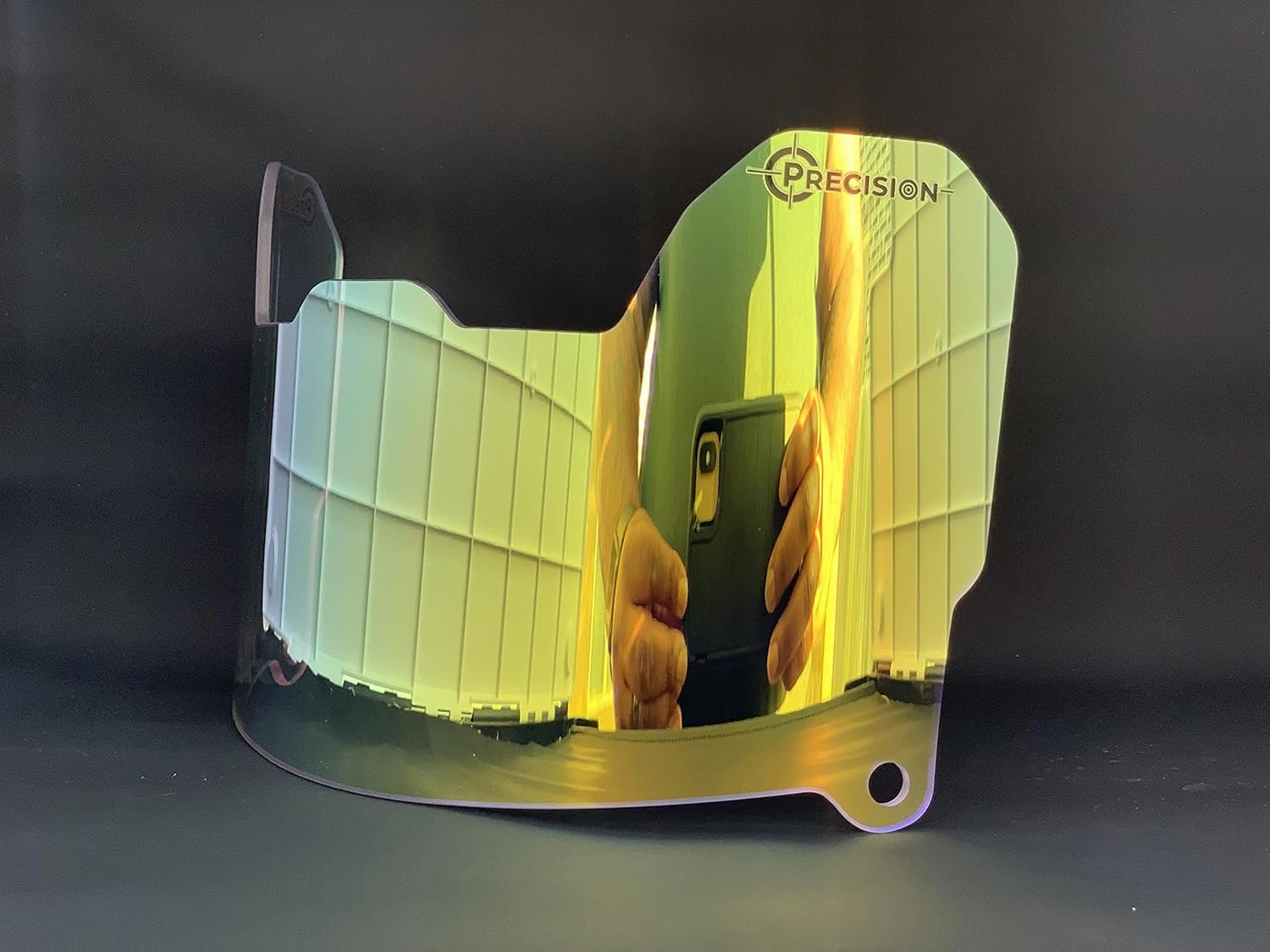 Precision Football Helmet Visor // Fits Kids, Youth & Adult Helmets // Eye Protection for Helmet and Facemask // Clear Revo Tinted Visor