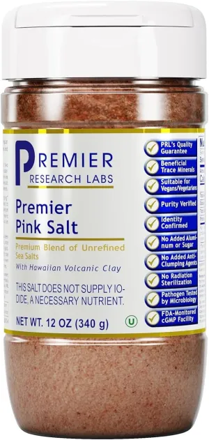 Premier Research Labs Pink Salt - Our Pink Sea Salt is a Hawaiian Red Alaea Sea Salt and Australian Salt Blend for Cooking, Baking with Minerals and Rich Taste - 12 oz