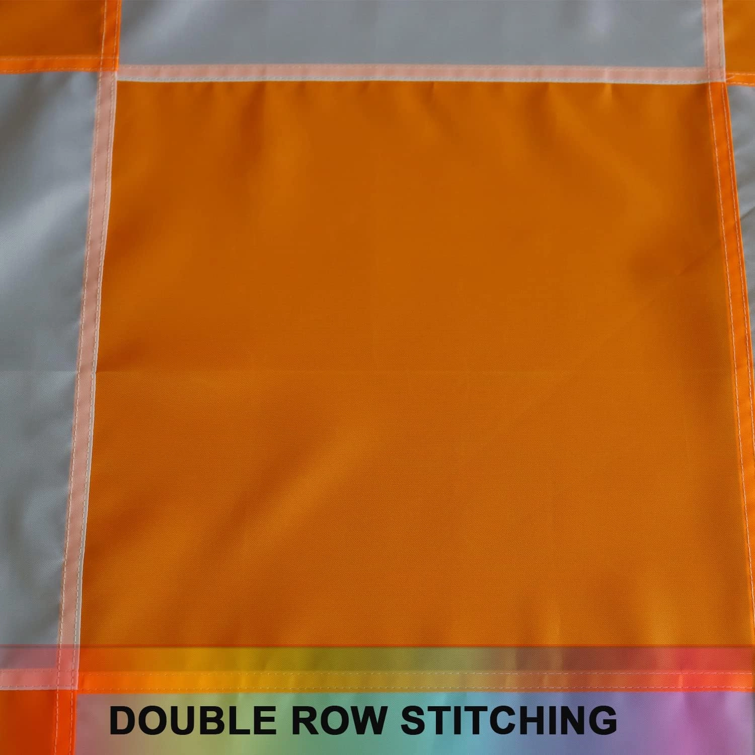 Premium Airport Flag Orange and White 36 x 36 Inch- Longest Lasting Oxford Nylon 210D | Edge Double Row Reinforcement Suture | Airfield Vehicle Safety Flags Decoration Gift Yard House Banner