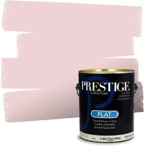 PRESTIGE Paints Exterior Paint and Primer In One, 1-Gallon, Flat, Comparable Match of Sherwin Williams* Charming Pink*