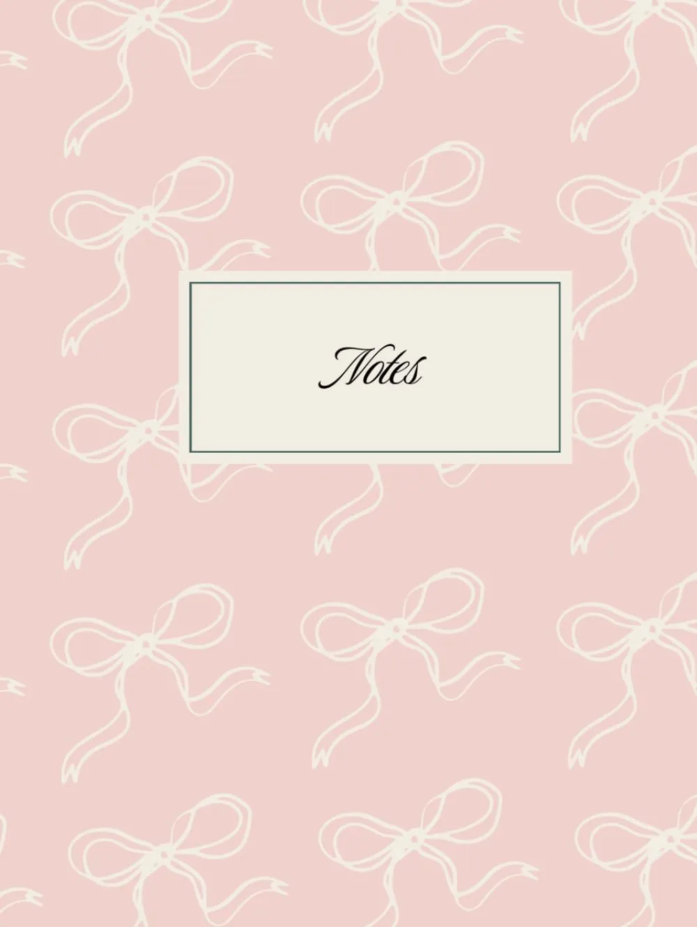 Pretty Pink Bow Notebook – Cute Journal for Girls, Teens & Women | 100 Lined Pages, Soft Matte Cover, 8” x 11” Hardcover – May 12, 2025