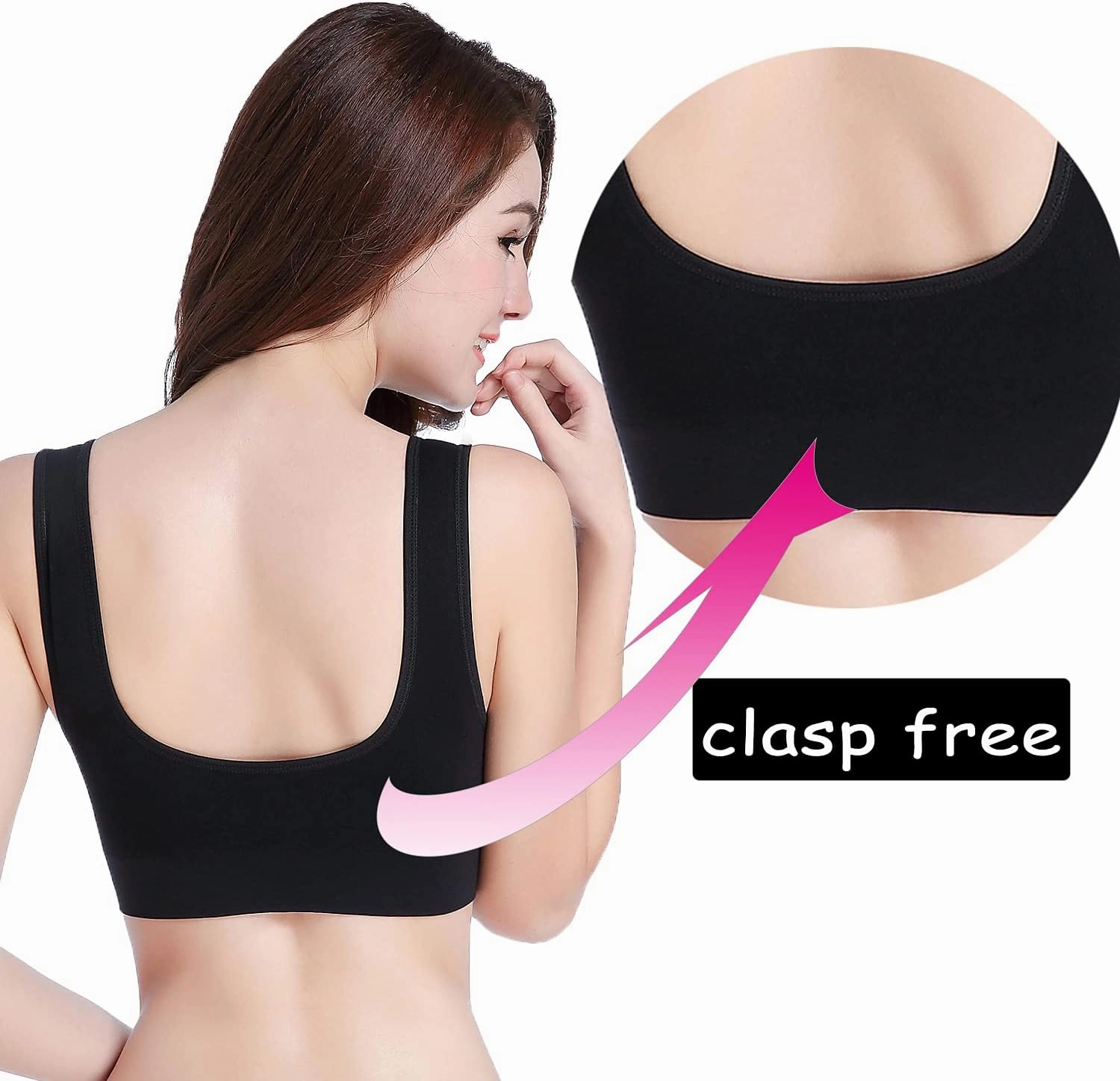 PRETTYWELL Sleep Bras for Women, Comfort Seamless Wireless Stretchy Sports Bra,3 Pack Yoga Bras, with Removable Pads