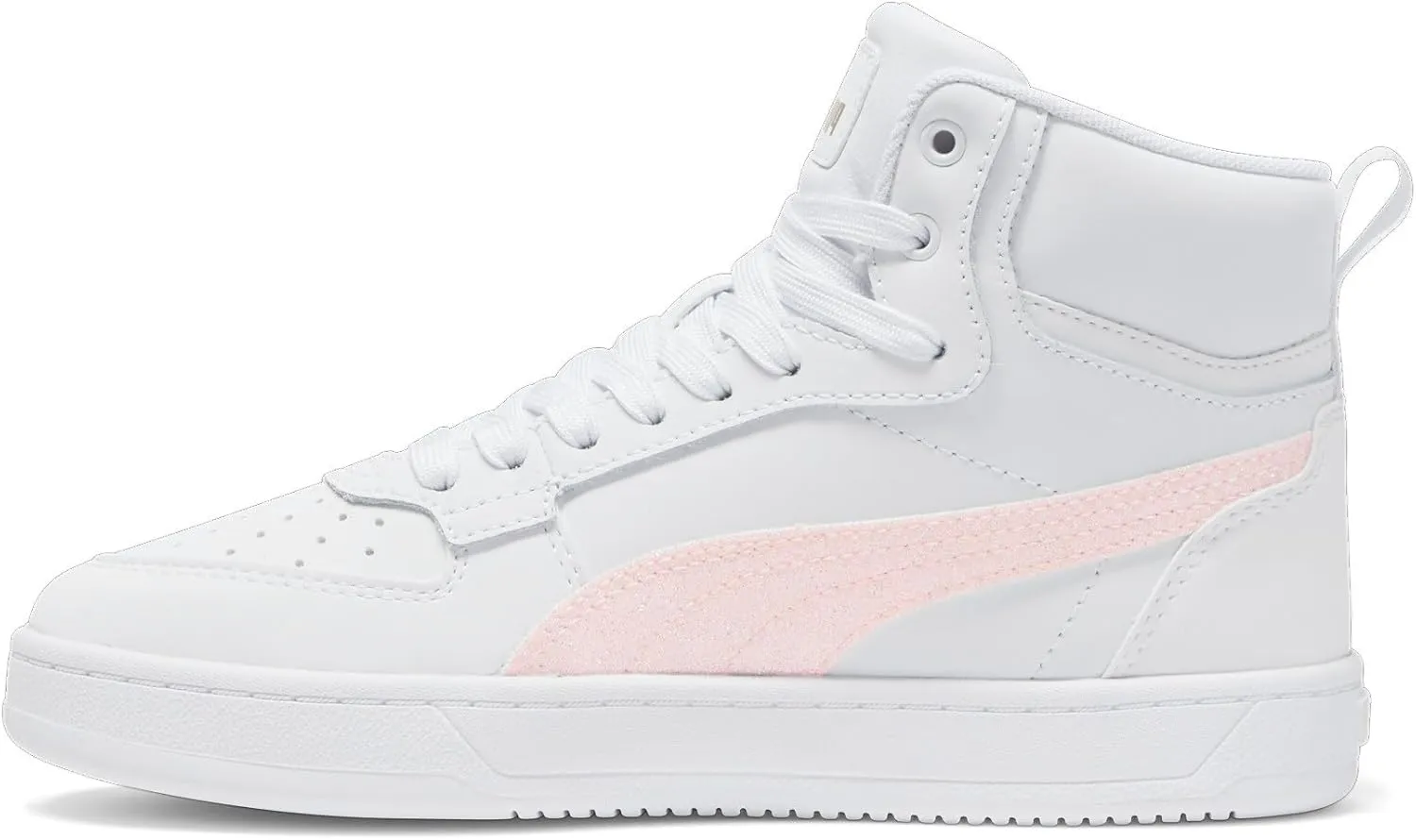 PUMA Caven Sneaker, White-Peach Smoothie-Gold, 6 US Unisex Big Kid
