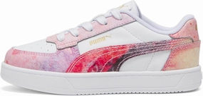 PUMA Caven Sneaker, White-Pink Lilac Team Gold, 10.5 US Unisex Little Kid