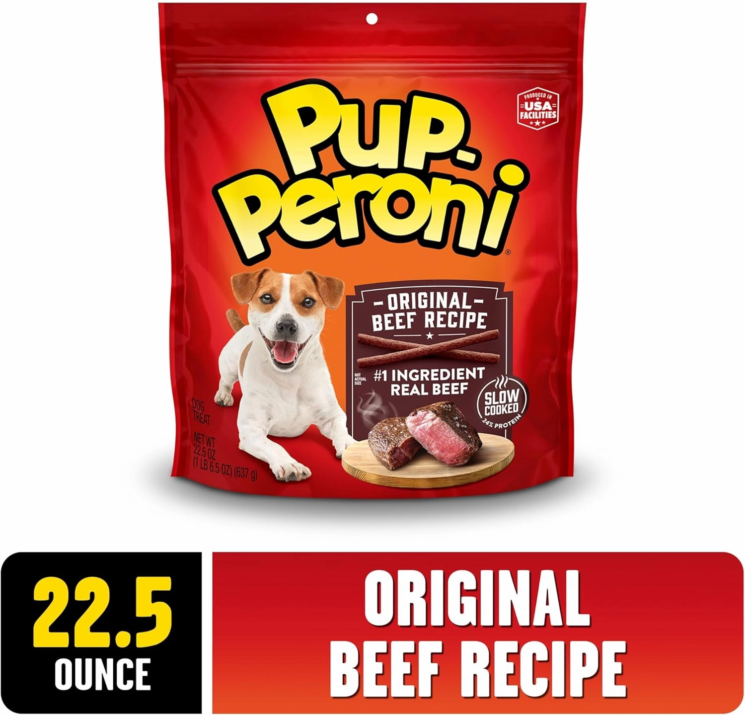 Pup-Peroni Dog Treats, Original Beef Flavor, 22.5 Ounce, Made with Real Beef