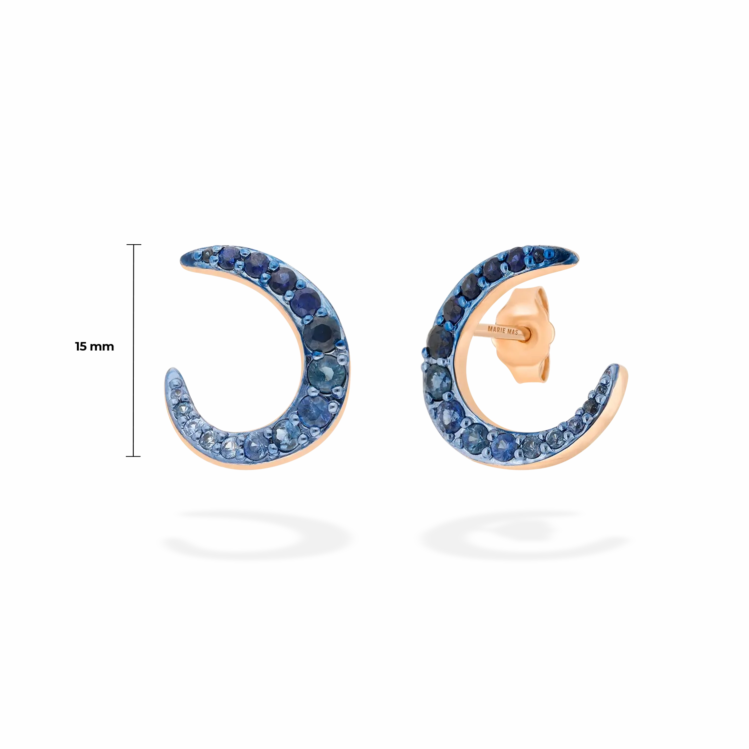 Radiant Hoop Earrings | Blue Sapphires