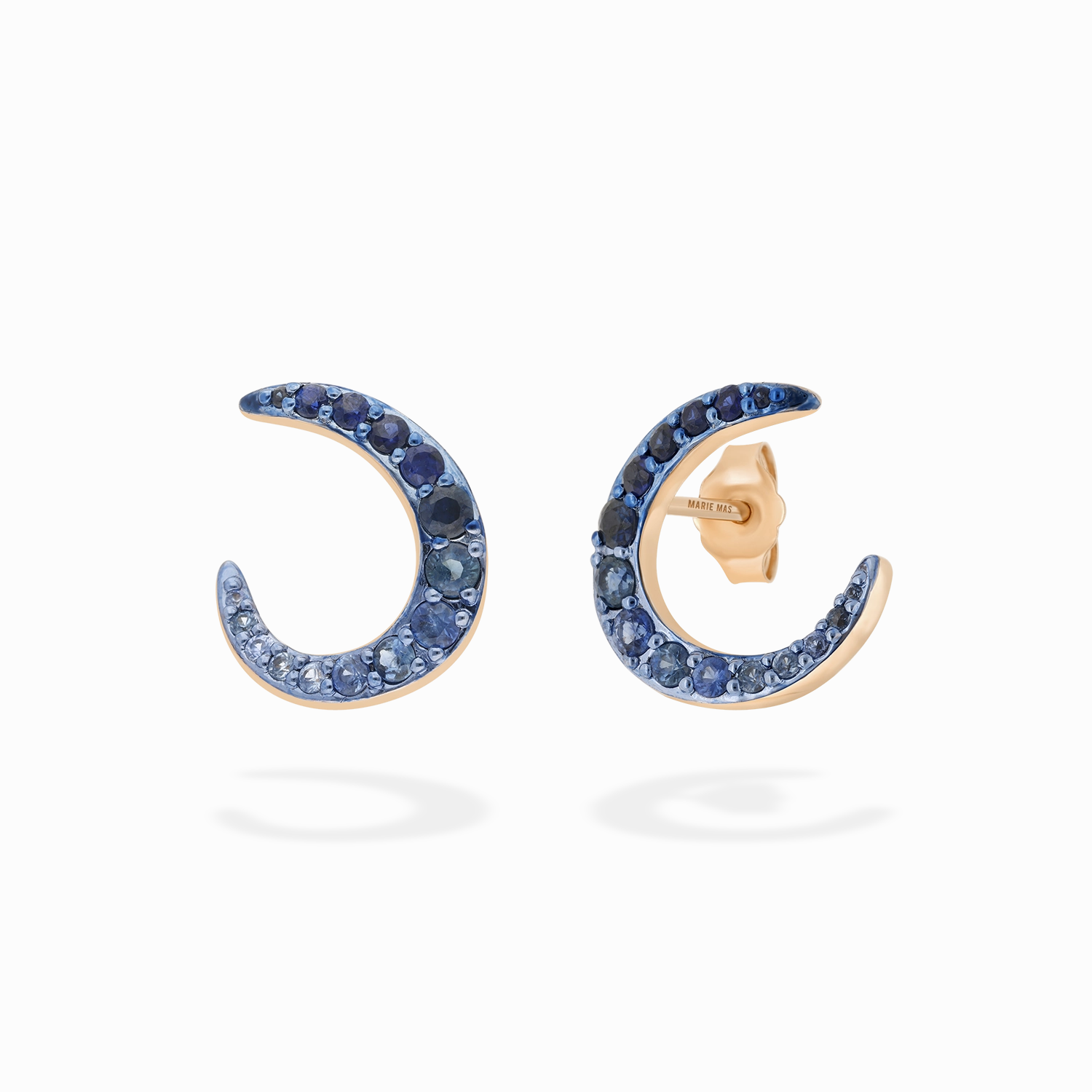Radiant Hoop Earrings | Blue Sapphires