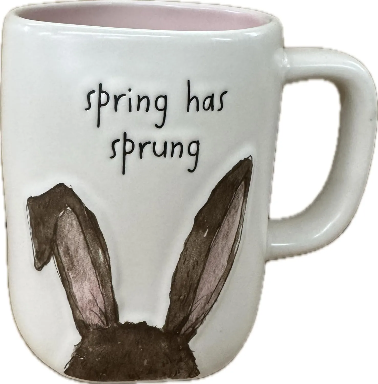 Rae Dunn by Magenta Coffee Mug, Spring Has Sprung with Bunny Ears