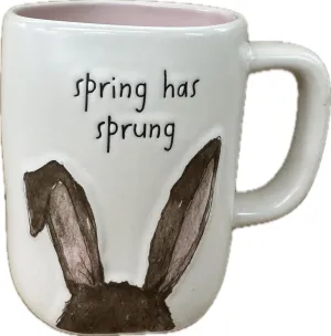 Rae Dunn by Magenta Coffee Mug, Spring Has Sprung with Bunny Ears