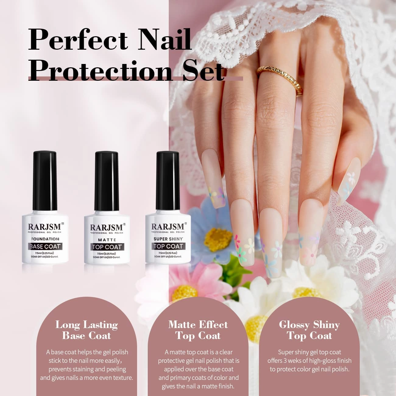 RARJSM Pastel Gel Nail Polish Set 23 PCS Netural Summer Nude Color White Pink Yellow Green Blue Silver Glitter Nail Polish Kit 5ml Each Bottle UV LED Curing Need for French Manicure Nail Art