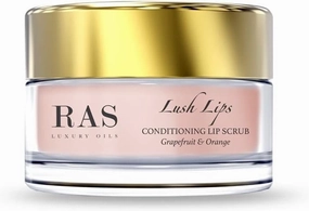 RAS Luxury Oils Lush Lips Conditioning Lip Scrub with Grapefruit and Orange 8gm | for Dark & Smoky Lips to Lighten Pink | Lip Care for Dry, Chapped, Tanned & Darkened Lips