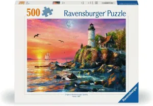 Ravensburger Lighthouse at Sunset 500 Piece Jigsaw Puzzle for Adults - 12000217 - Handcrafted Tooling, Made in Germany, Every Piece Fits Together Perfectly