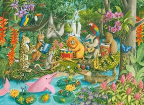 Ravensburger Rainforest River Band 100 Piece XXL Jigsaw Puzzle for Kids - 13367 - Every Piece is Unique, Pieces Fit Together Perfectly