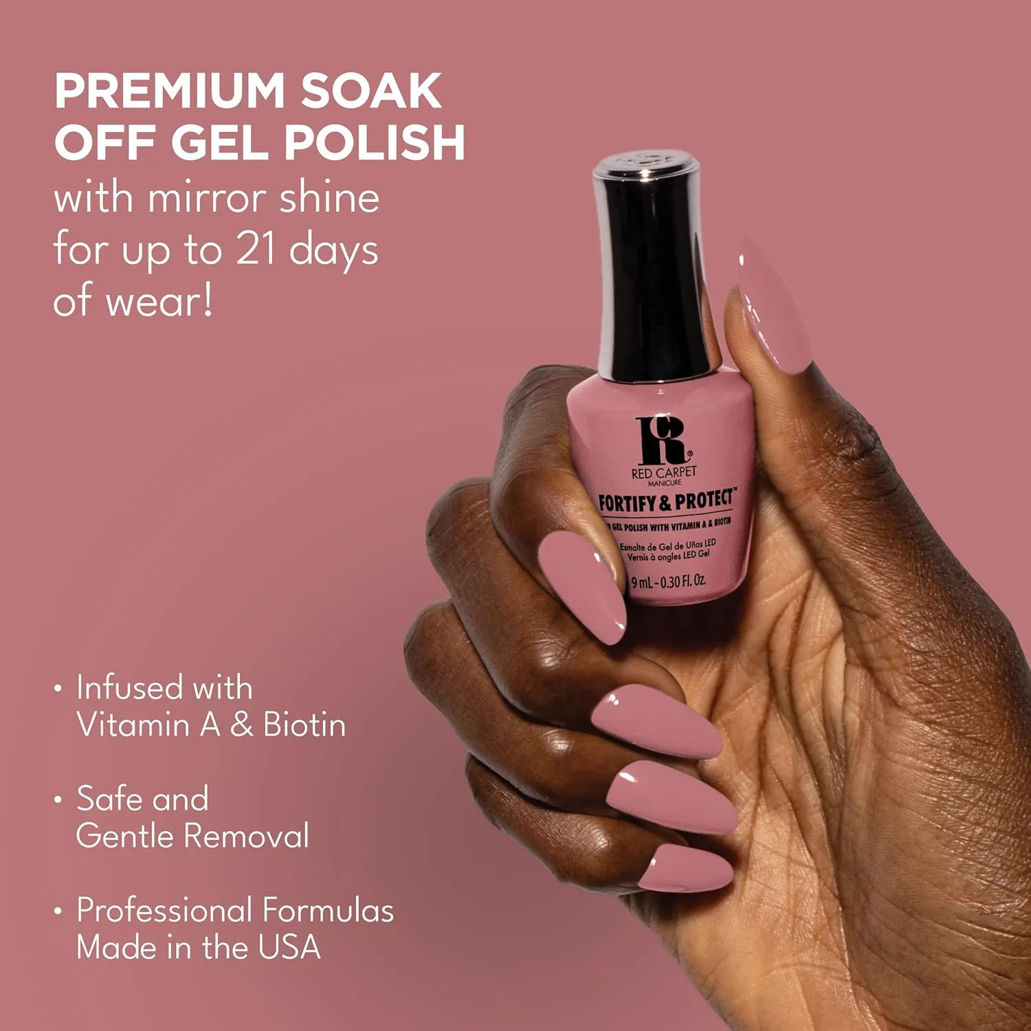 RC Red Carpet Manicure Kit 5 Fortity & Protect Bundle Neutrals - Soak Off Polish, Long-Lasting, Vibrant Colors, Professional Quality, High Shine, Chip-Resistant.