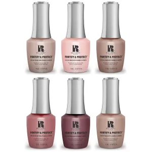 RC Red Carpet Manicure Kit 5 Fortity & Protect Bundle Neutrals - Soak Off Polish, Long-Lasting, Vibrant Colors, Professional Quality, High Shine, Chip-Resistant.