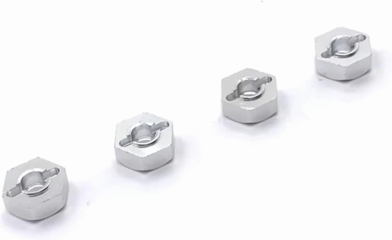 RC Car DIY Parts for WLtoys 104001 104002 12427 12429 12428 12423 FY01 FY02 FY03 12mm Metal Wheel Adapter RC Car Upgrade Parts Accessories(Silver)