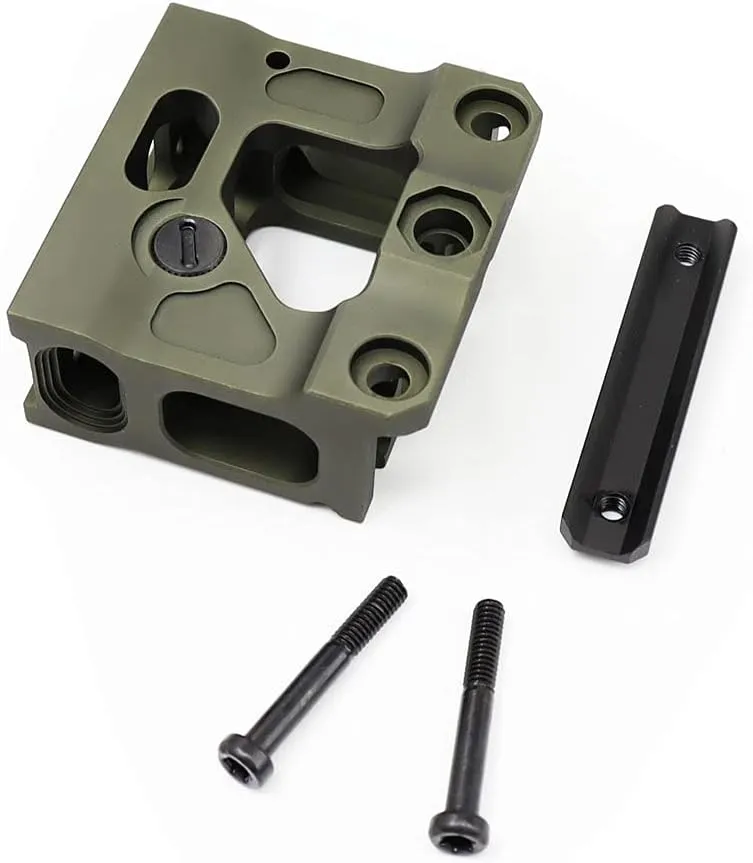 Red Dot Riser Mount 2″ Height for Optic Sight Scope Riser Mount, black/Army Green