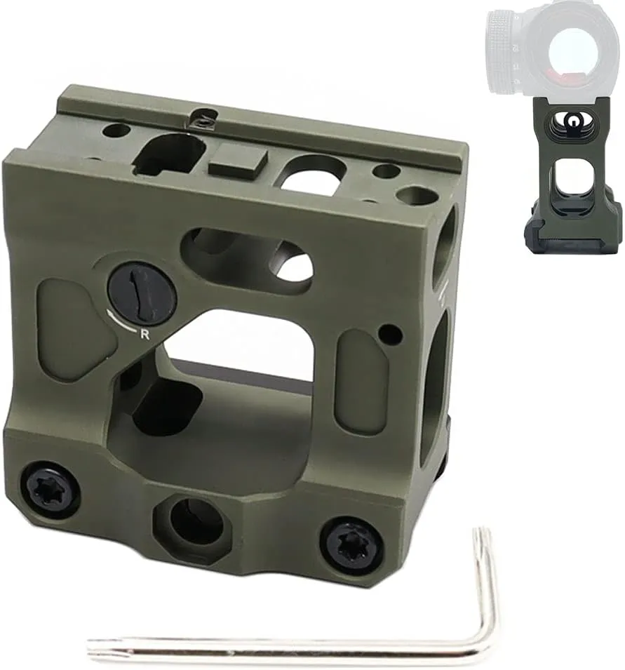 Red Dot Riser Mount 2″ Height for Optic Sight Scope Riser Mount, black/Army Green