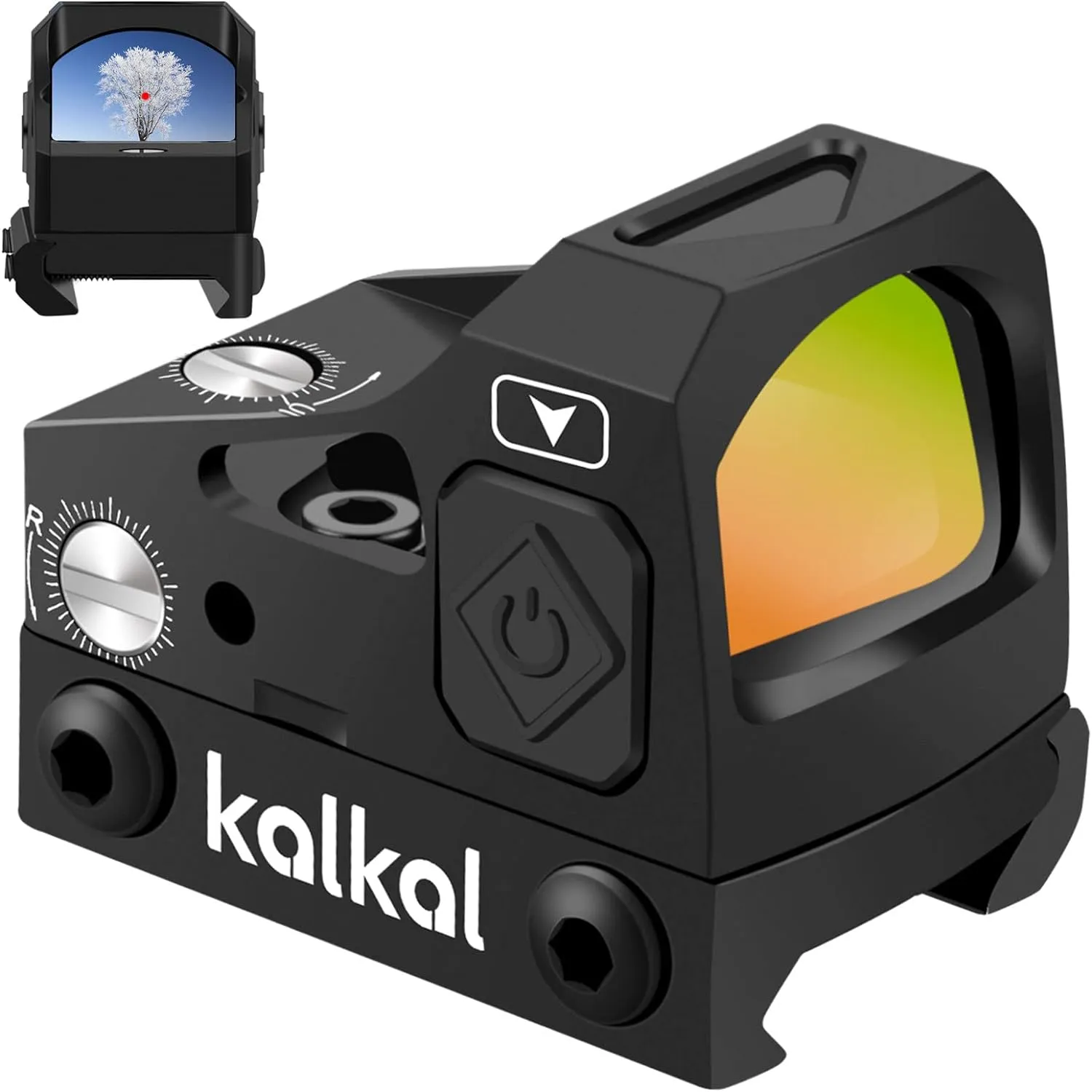 Red Dot Sight Pistol, 2 MOA Reflex Sight Red Dot Scope Optics with 12 Brightness Settings, Shake Wake | Waterproof, for 21mm Picatinny Rail Mounts, Gun Sights for Rifles