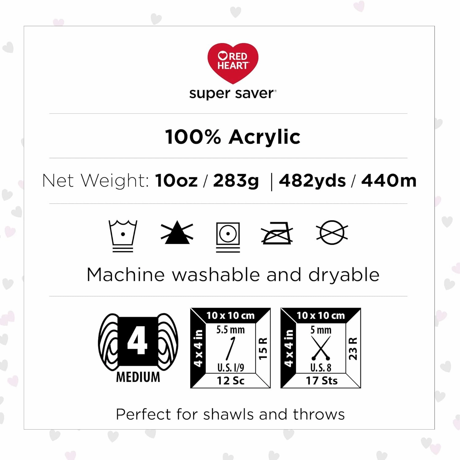 Red Heart Super Saver Jumbo Cocoa Ombre Yarn - 2 Pack of 283g/10oz - Acrylic - 4 Medium (Worsted) - 482 Yards - Knitting/Crochet