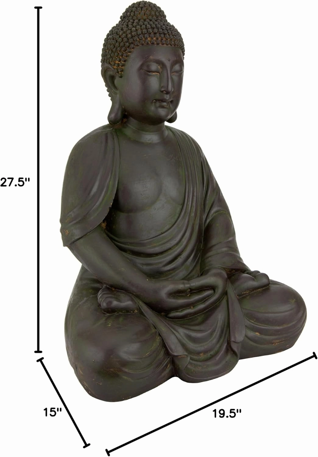 Red Lantern 2.25 ft. Tall Buddha Statue