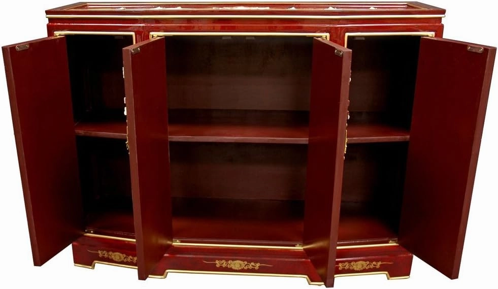 Red Lantern Slant Front Cabinet, Medium