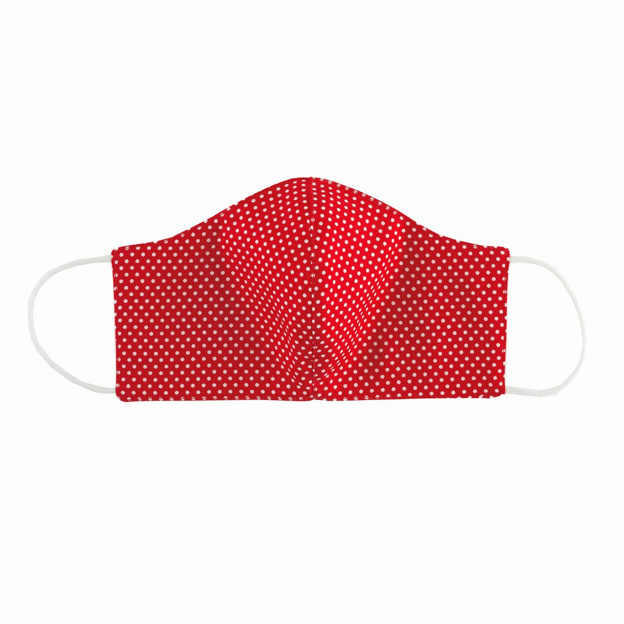 Red Polka Dot Print Mask, Women's