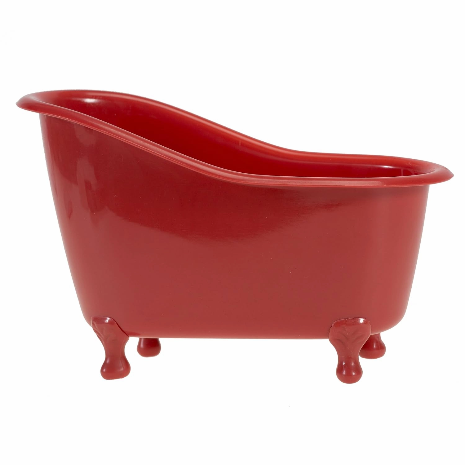 Red Pomegranate Home Spa Bath Basket - Bath & Body Set For Women - Contains Shower Gel, Bubble Bath, Body Lotion, Pomegranate Bath Salt & Pouf in Red Tub