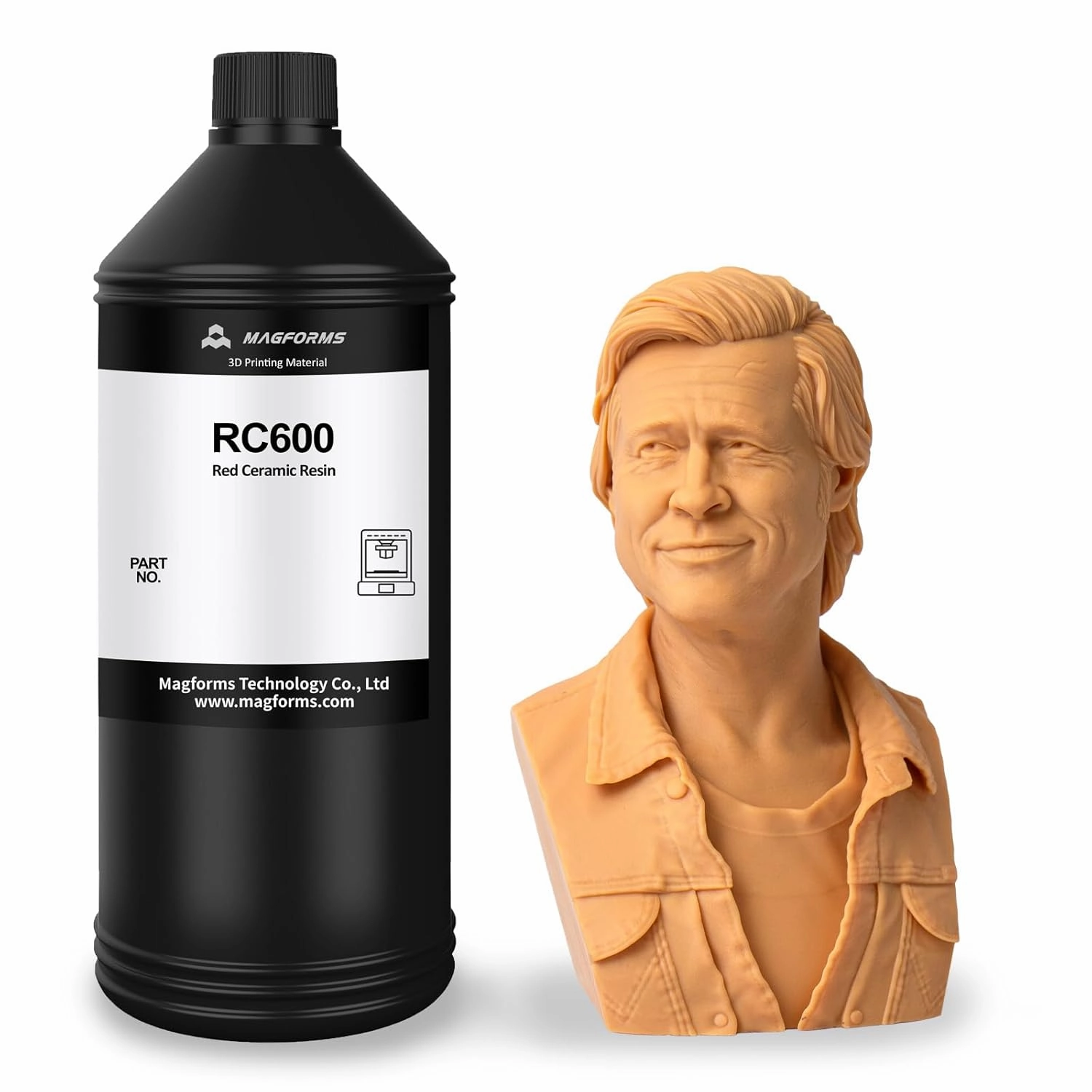 Red Wax 8K Pro 3D Printer Resin - RC600, High Resolution & Non Brittle, Designed for Highly Detailed Models for 8K/10K/12K LCD/DLP 3D Printers (RC600, 1KG)