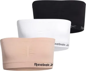 Reebok Girls' Training Bras - 3 Pack/6 Pack Soft Seamless Strapless Tube Bandeau Bra with Removable Pads (Sizes: S-XL)