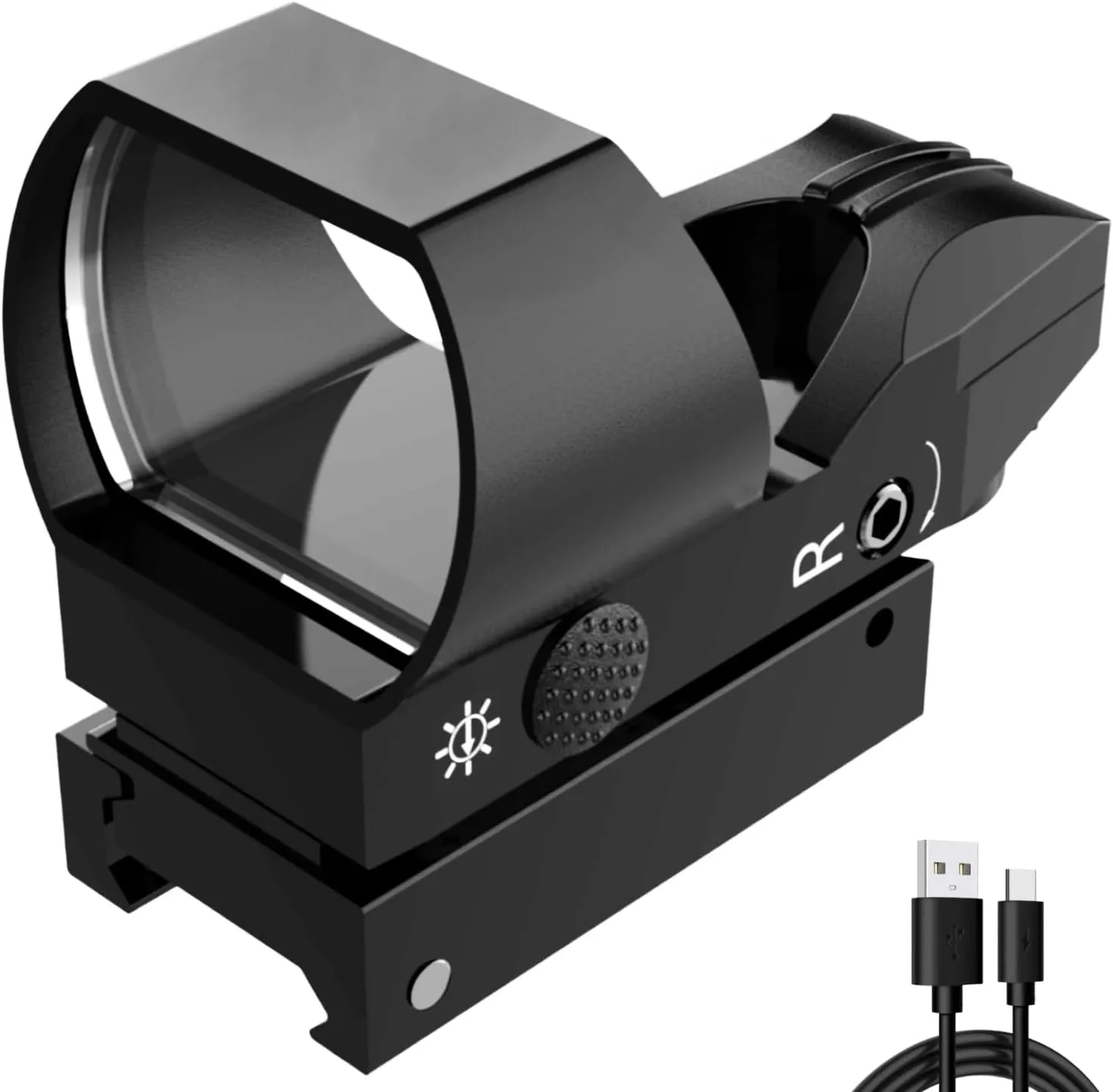 Reflex Sight - Multiple Reticle Options Red Dot Sight with Picatinny Rail Mount, Rechargeable Design, Red and Green in one Sight!