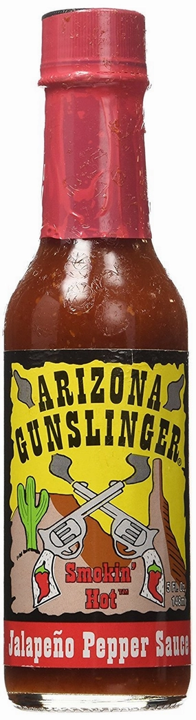 RetailSource Arizona Gunslinger Smokin' Red Jalapeño Pepper Sauce, 5 oz., 3 Bottles