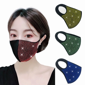 Reusable Fashion Party Bling Protective Facemask