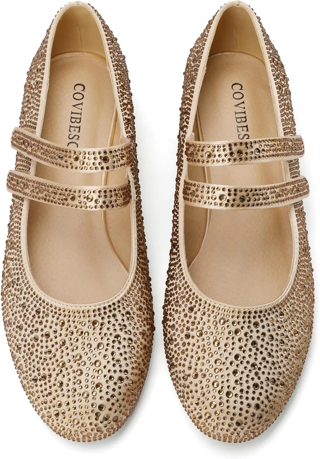 Rhinestone Shoes for Women Sparkling Gold Silver Glitter Chunky Heel Mary Jane Pumps for Women Comfortable Dress Shoes-Parties,Weddings,and Daily Wear