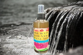 Rose Water and Aloe Vera Facial Mist for Normal and Dry Skin, Hydrating Face Spray for Pore Tightening and Skin Brightening